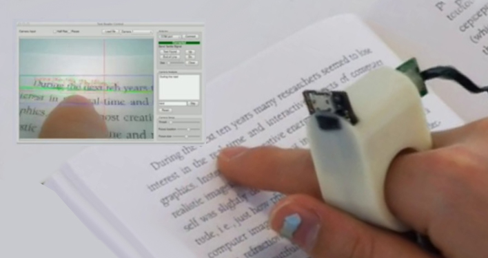 Finger Reader Reads Printed Text Aloud 