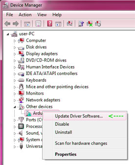 Arduino software installing