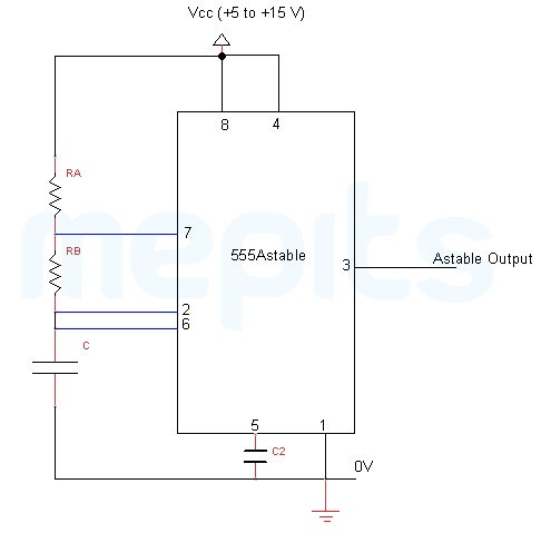 astable multivibrator 555 timer